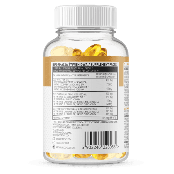 20 x OstroVit Omega 3-6-9 180 Capsules