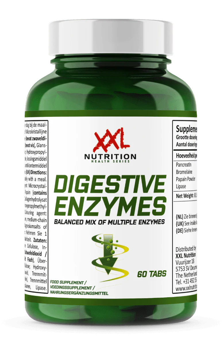 Digestive Enzymes - Vegan - 60 Tablets - XXL Nutrition