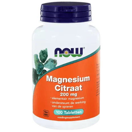 Magnesium Citrate - 100 Tablets - Now Foods