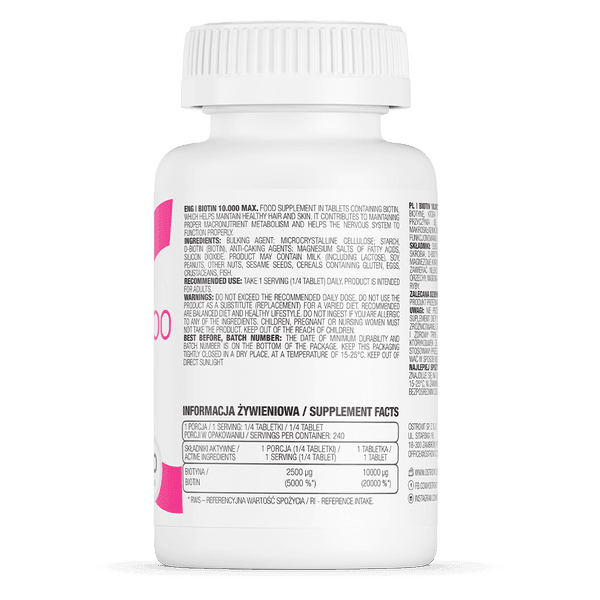 OstroVit Biotine 10.000 MAX 60 tabletten