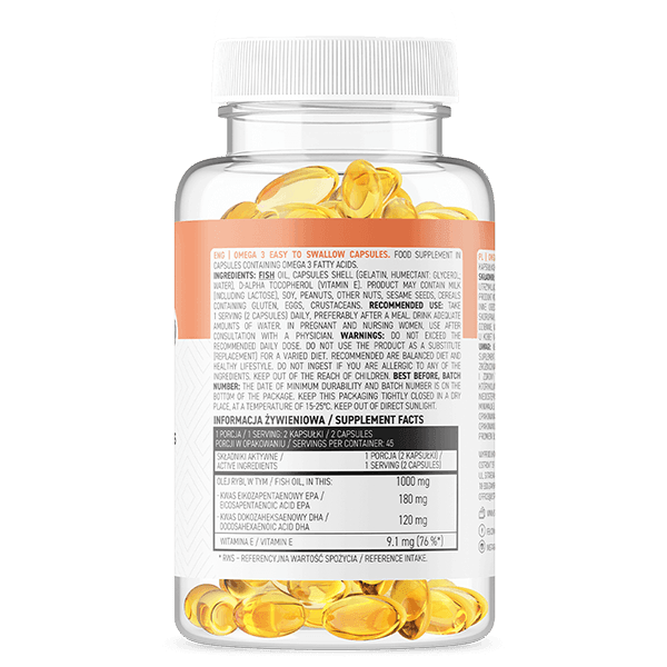OstroVit Omega 3 gemakkelijk door te slikken 90 capsules