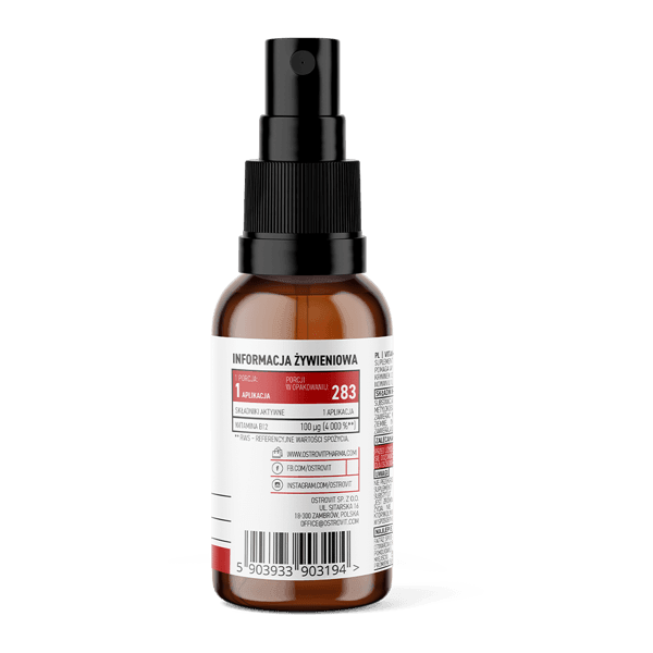 OstroVit Pharma Vitamine B12 Methylocobalamine spray 30 ml