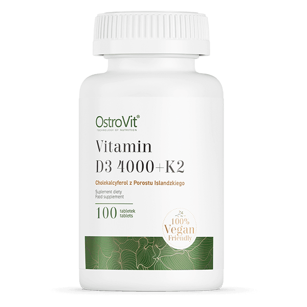 OstroVit Vitamine D3 4000 IE + K2 VEGE 100 tabletten