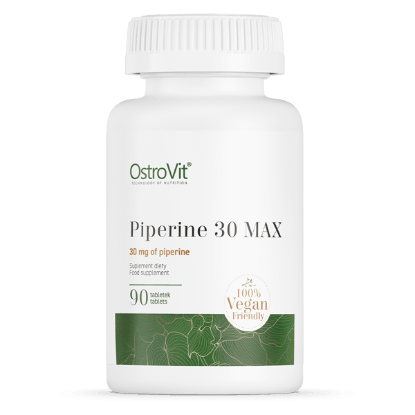 Piperine 30mg MAX 90 Tablets - Vegan - OstroVit