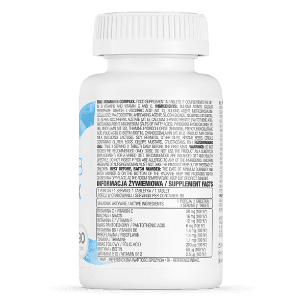 Vitamin B Complex - 90 Tablets - OstroVit