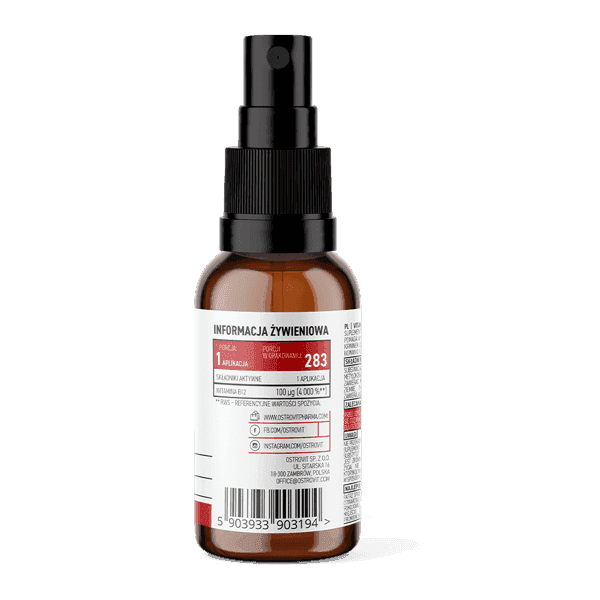 Vitamin B12 Methylocobalamin - Pharma - Spray 30 ml OstroVit