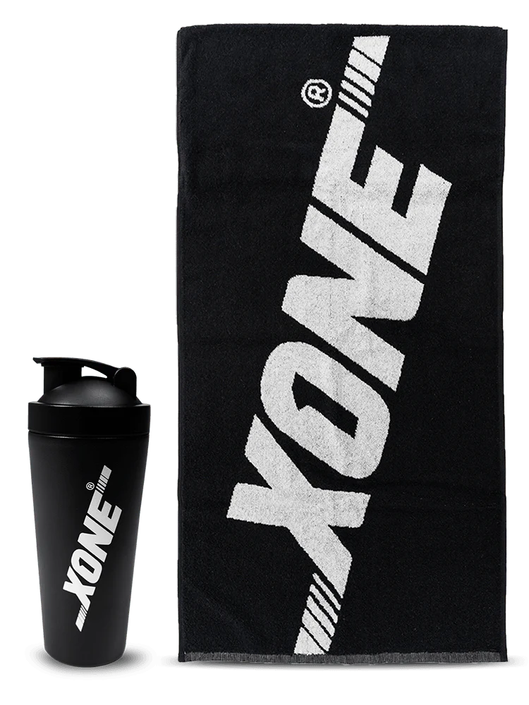 XONE® - Stainless Steel Shaker & Gym Towel Stack